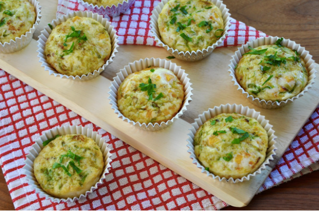 Egg White Muffins with Kabocha and Brussels Sprouts